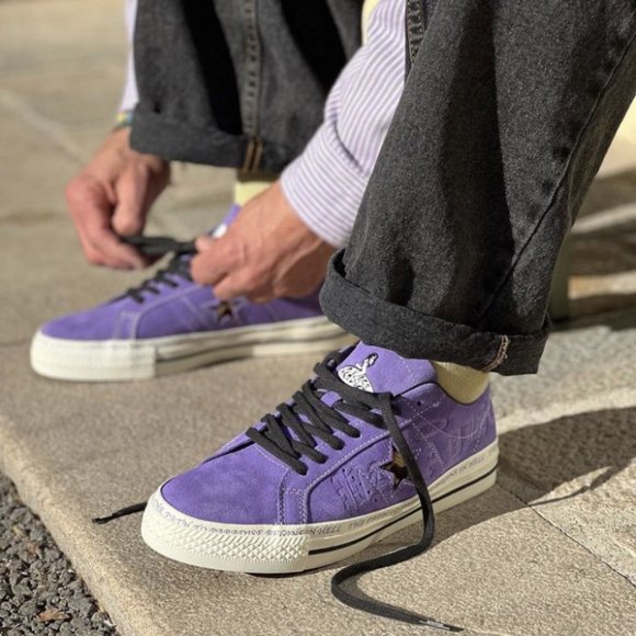 Converse Cons x Paradise Sean Pablo One Star Pro OX WILD LILAC/BLACK/EGRET A0437 - Picture 14 of 15
